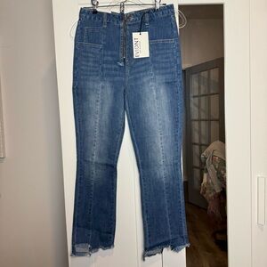 evidnt los angeles tangier step hem straight jeans size 27